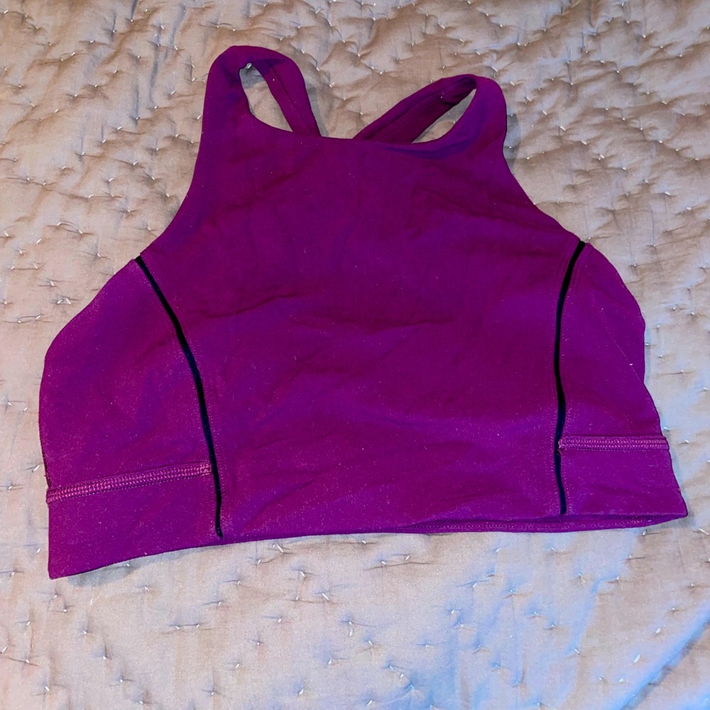 Lulu Lemon Purple Haltered Criss Cross Back Sports Bra // Size 8